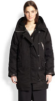 Thumbnail for your product : Rag and Bone 3856 Rag & Bone Raccoon Fur/Leather-Trimmed Down Coat