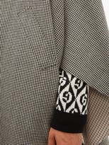 Thumbnail for your product : Gucci Houndstooth Wool Cape - Black Multi