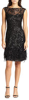 Thumbnail for your product : Beaded Feather-Trim Dress