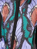 Thumbnail for your product : Carolina Herrera feather printed panel cardigan