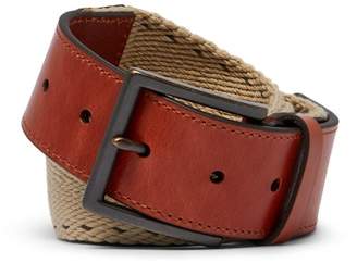 Tommy Bahama Contrast Stitch Webbed Leather Belt