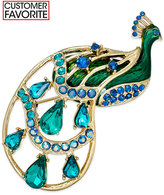 Thumbnail for your product : Charter Club Gold-Tone Blue Glass Stone Peacock Pin