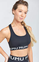 Thumbnail for your product : Show Me Your Mumu Maya Logo Bra ~ Black Firm Stretch