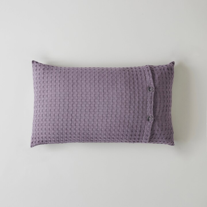 Dunelm Remade 100 Recycled Waffle Boudoir Cushion Lilac ShopStyle
