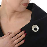 Thumbnail for your product : Machi de Waard jewellery Silver Concave Textured Brooch With Gold Ball