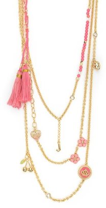 Juicy Couture Multi Layer Charm Necklace