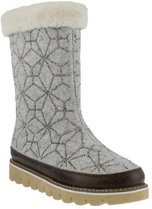 Azura Women's Barza Boot - Gray Wool Felt Comfort Shoes