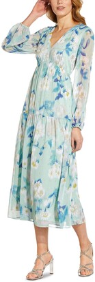 Adrianna Papell Floral-Print Midi Dress