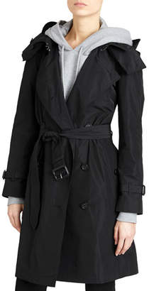 Burberry Amberford Packaway Rain Trench Coat, Black