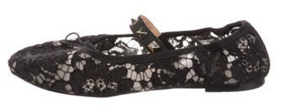 valentino black flat shoes