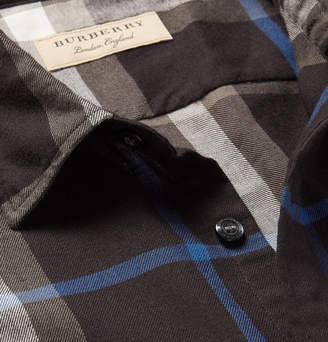 Burberry Checked Cotton-Flannel Shirt