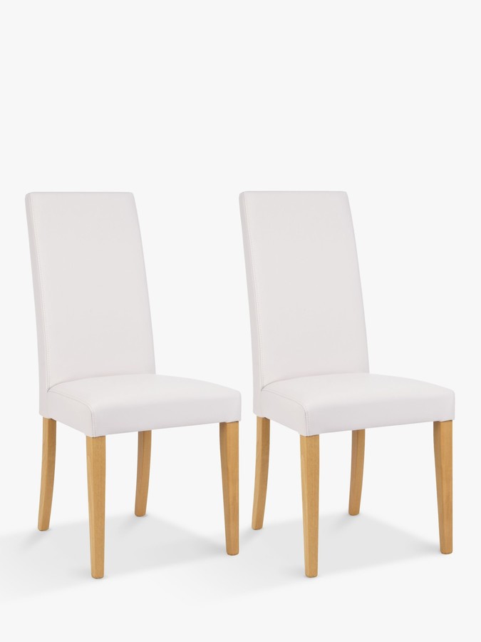ANYDAY John Lewis & Partners Lydia Leather Effect Dining Chairs, Set of