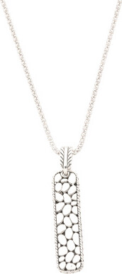 TJMAXX Sterling Silver Filigree Pebble Bar Necklace
