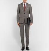 Thumbnail for your product : Dunhill Grey Slim-Fit Striped Cotton Shirt