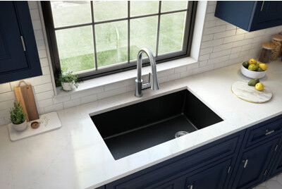 Karran Undermount Quartz Composite 31-3/4'' X 19-1/4'' Single Bowl Kitchen Sink