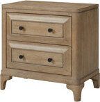 Wildon Home 2 Drawer Nightstand With Sand Coloring - Felt Lined & Lined, Charging, Solid Wood + Build Finish 2 Framework , Top Trait, Bottom Drawer, Custom Hardwa