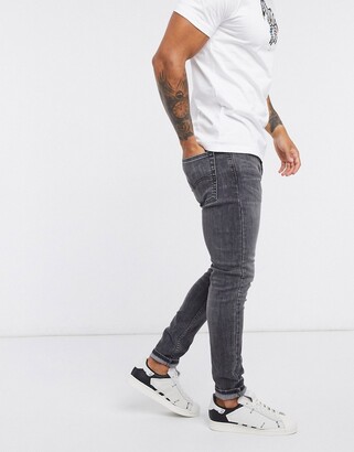 Levi's 519 super skinny Hi-Ball jeans in washed black - ShopStyle