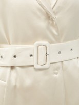Thumbnail for your product : Jil Sander Belted Single-breasted Padded Satin Coat - Cream
