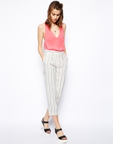 Thumbnail for your product : ASOS Slouch Peg Trousers in Stripe