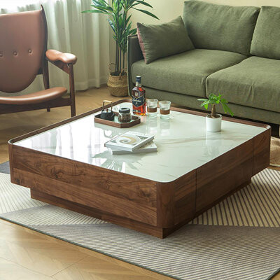 Orxva Galaxy Black walnut rock table