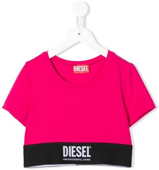 Diesel Kids logo-underband short-sleeved T-shirt