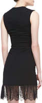 Thumbnail for your product : McQ Crepe Lace-Bottom Sleeveless Dress