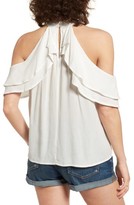 Thumbnail for your product : Band of Gypsies Women's Ruffle Cold Shoulder Blouse