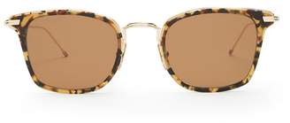 Thom Browne Tokyo Square Frame Sunglasses - Mens - Brown Multi