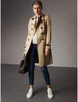 Thumbnail for your product : Burberry Leather Trim Cotton Gabardine Trench Coat