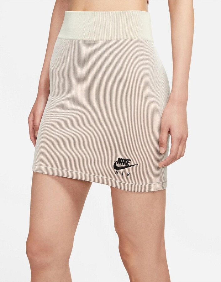Nike Air ribbed skirt in cream - ShopStyle