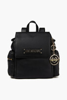 Thumbnail for your product : Love Moschino Textured-leather backpack