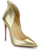 Thumbnail for your product : Christian Louboutin Mea Culpa Metallic Leather High-Back Collar Pumps