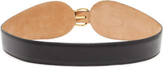 W.KLEINBERG Wide Leather Double Tab Belt