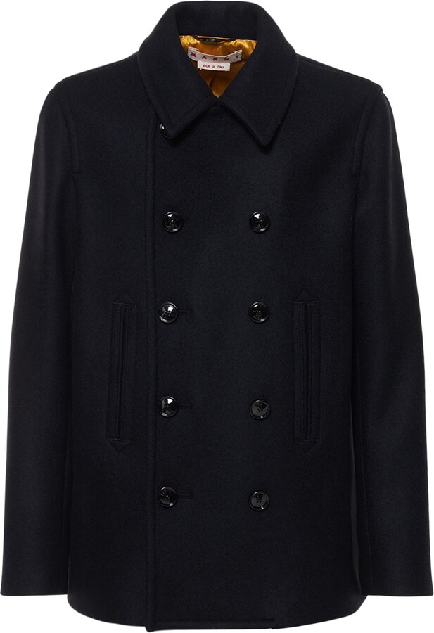 100 wool pea coat mens