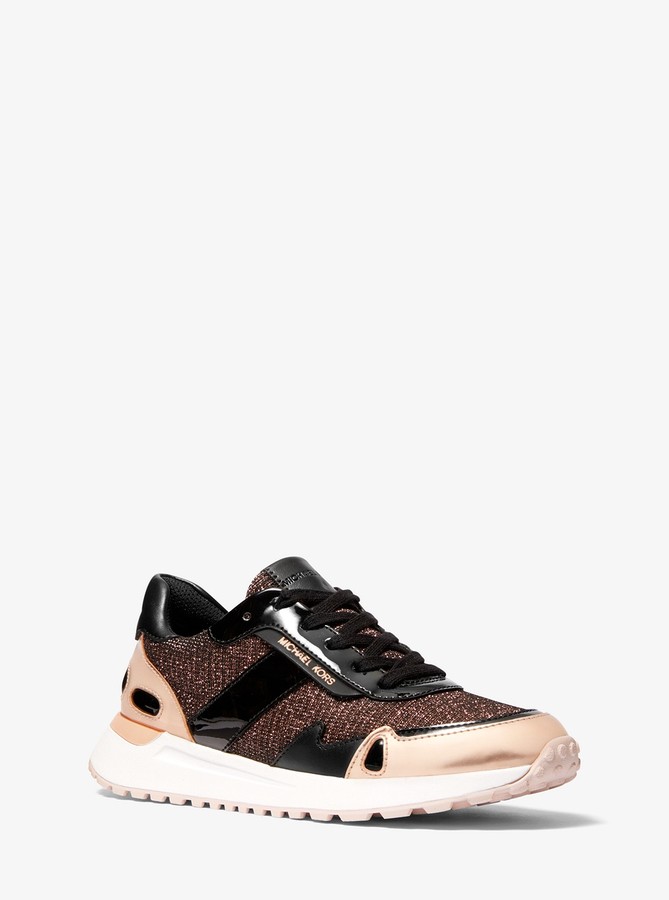 monroe mesh and leather trainer
