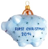 Thumbnail for your product : Nordstrom First Christmas Blue Pig Glass Ornament