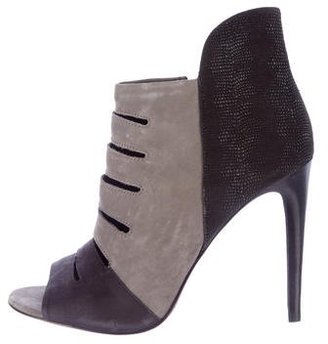 Rebecca Minkoff Suede Peep-Toe Ankle Boots