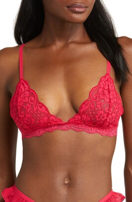 Floral Lace Plunge Triangle Bra