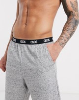 Thumbnail for your product : ASOS DESIGN lounge pyjama shorts in grey slub marl with branded waistband