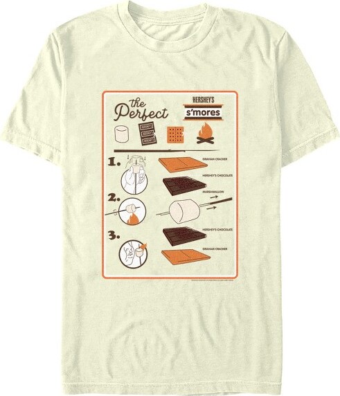 Hershey's Men'sHERSHEY'SThePerfectS'moresT-Shirt-Beige-Large