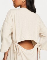 Thumbnail for your product : Gilli open back strap detail dress in oatmeal