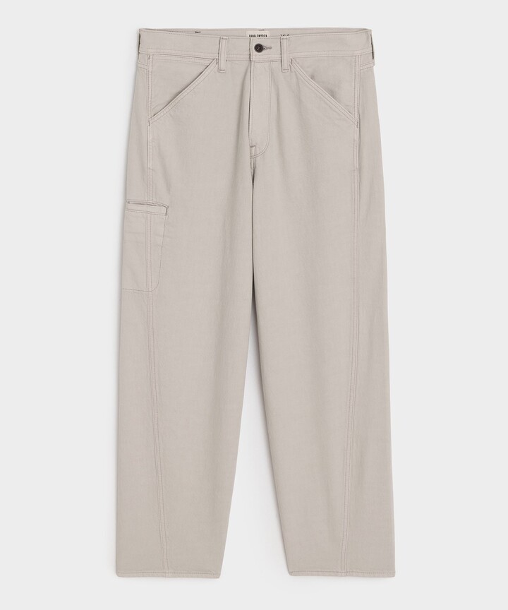 Todd Snyder Relaxed Barrel Jean in Stone