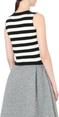 Mo&Co. Striped jersey top