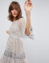 Thumbnail for your product : Needle & Thread Allover Embroidered and Embellished Midi Dress with Fluted Sleeves