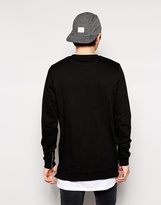 Thumbnail for your product : ASOS Longline Sweatshirt With Sleeve And Side Zips