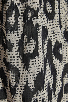Thumbnail for your product : Sea Pussy-bow leopard-print cotton and silk-blend gauze blouse