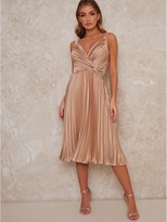 Thumbnail for your product : Chi Chi London Tayla Bridesmaid Dress Champagne