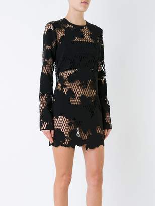 Anthony Vaccarello semi sheer floral dress