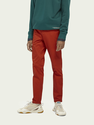 mens red chinos trousers