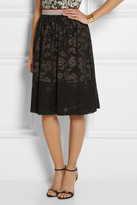 Thumbnail for your product : Stella McCartney Lucy devoré-twill skirt